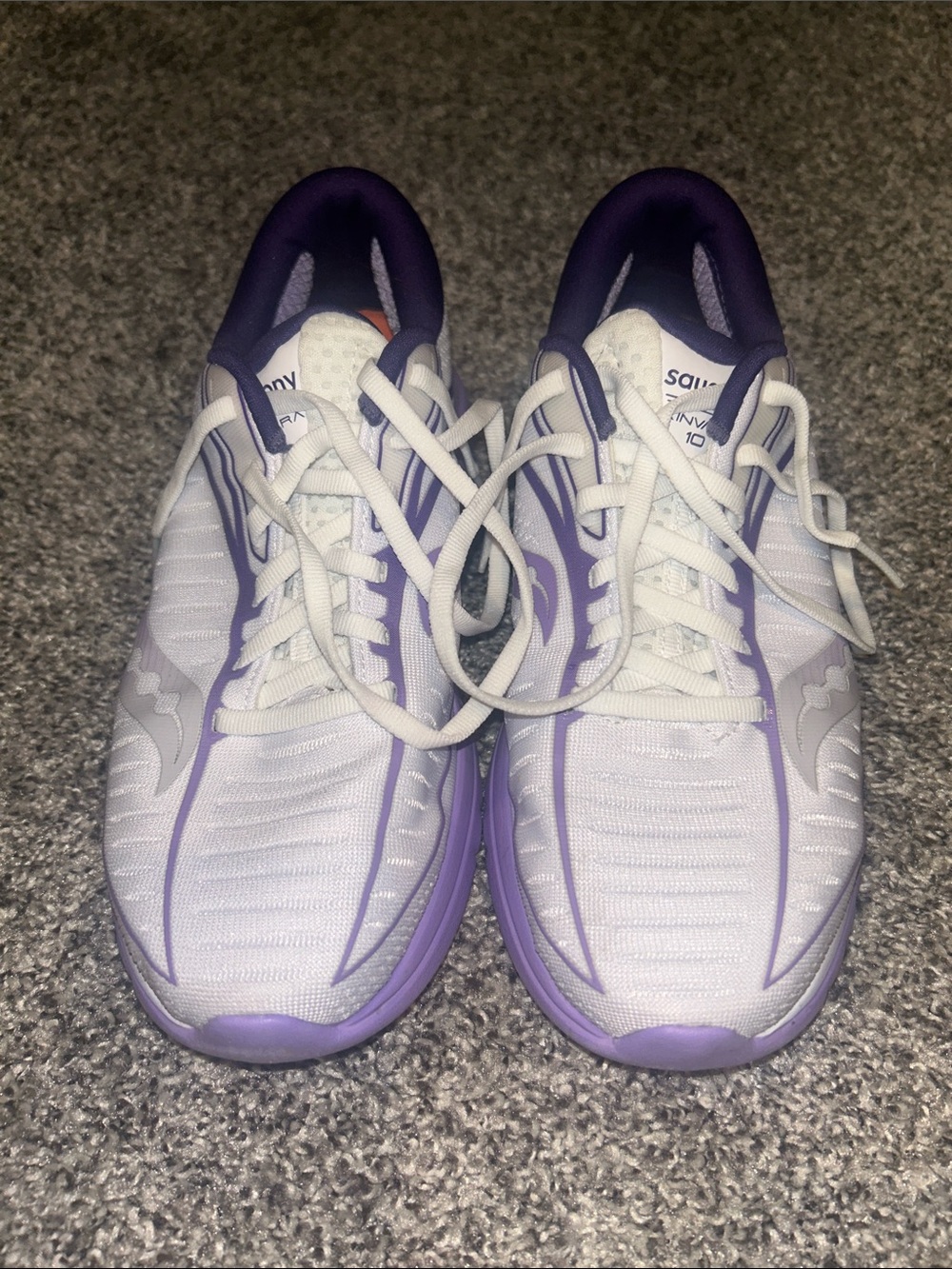 Saucony Women’s White and Purple Athletic Running Shoes